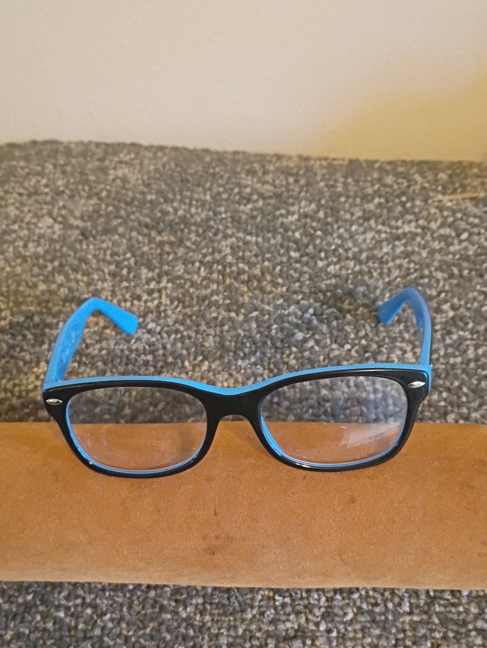 Ray-ban Black & Blue Rectangular Eyeglasses Frames Only RB 1528